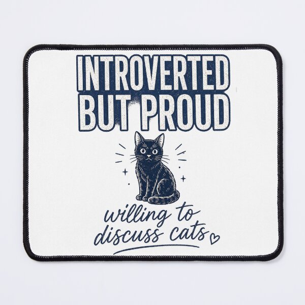Item preview, Introverted But Proud Willing To Discuss Cats - Funny Cat Lover Tee designed and sold by lexiangelus93.