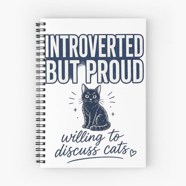 Item preview, Introverted But Proud Willing To Discuss Cats - Funny Cat Lover Tee designed and sold by lexiangelus93.