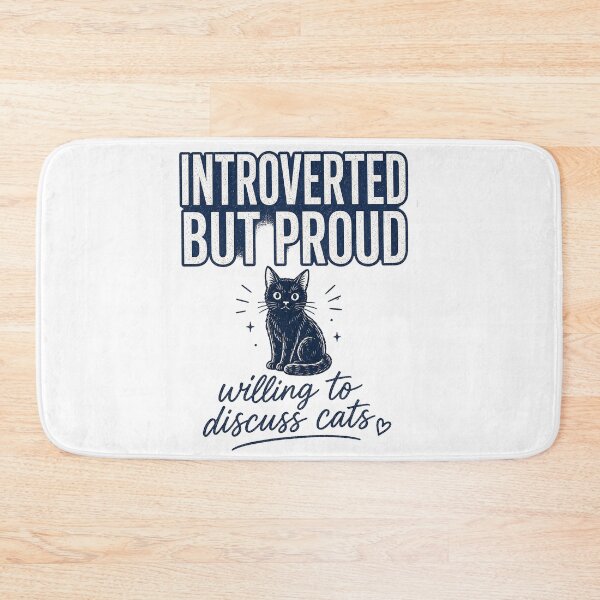 Item preview, Introverted But Proud Willing To Discuss Cats - Funny Cat Lover Tee designed and sold by lexiangelus93.