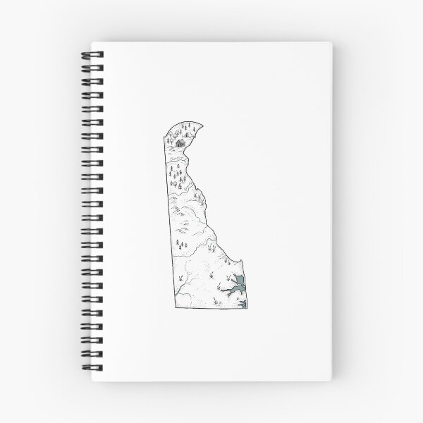 Item preview, Delaware Illustrated Map – Hand-Drawn Rivers & Nature Adventure Sketch designed and sold by Paper Drip.