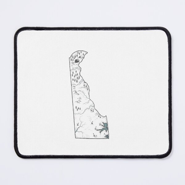 Item preview, Delaware Illustrated Map – Hand-Drawn Rivers & Nature Adventure Sketch designed and sold by Paper Drip.