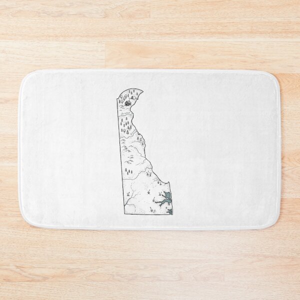 Item preview, Delaware Illustrated Map – Hand-Drawn Rivers & Nature Adventure Sketch designed and sold by Paper Drip.