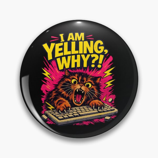 Item preview, I AM YELLING WHY?! Funny Angry Cat Keyboard Meme Shirt | Chaotic Gamer designed and sold by Cree8if.