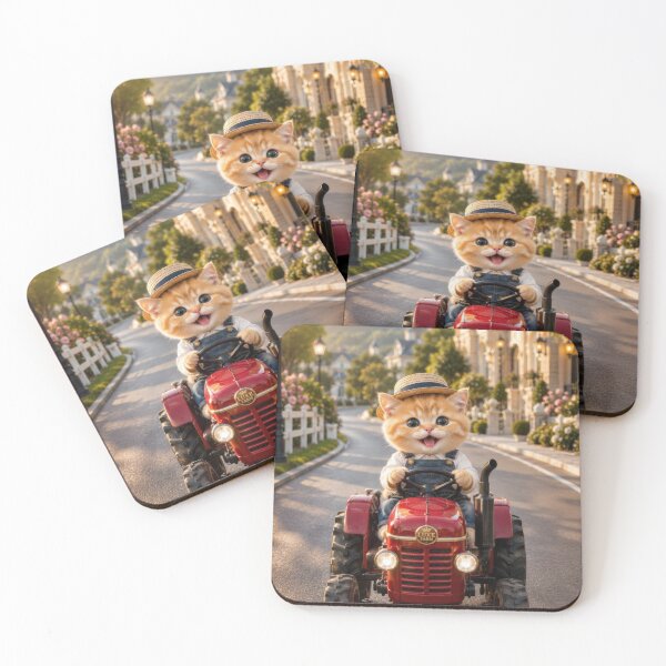 Item preview, Cute Tractor Kitten Wall Art  designed and sold by dreamybyana.