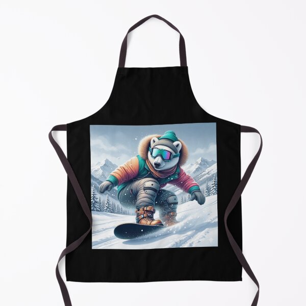 Item preview, Snowboarding Polar Bear – Winter Sports Animal Art designed and sold by Dogandesighn.
