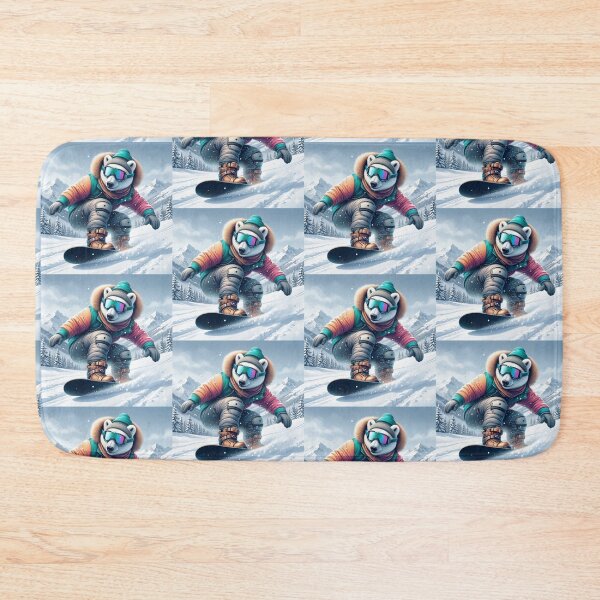 Item preview, Snowboarding Polar Bear – Winter Sports Animal Art designed and sold by Dogandesighn.