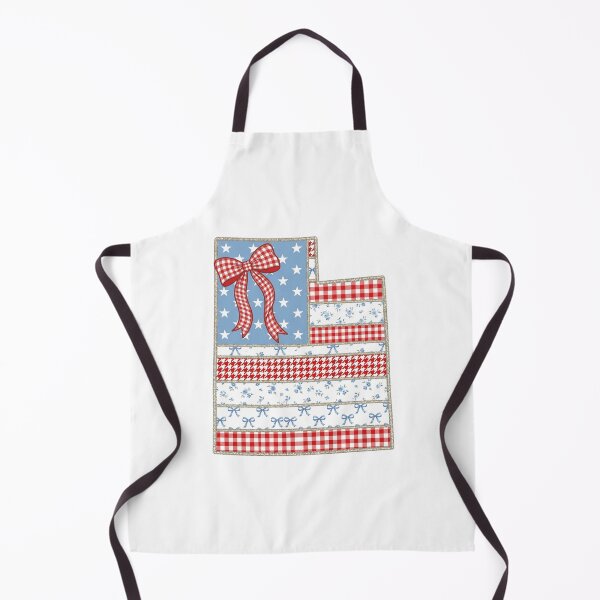 Item preview, Cute Patriotic Utah Map with Red Gingham Bow designed and sold by Paper Drip.