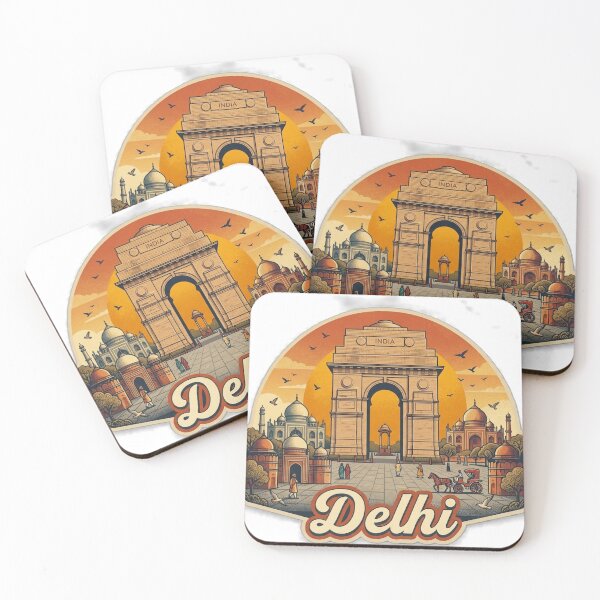 Item preview, Delhi Vintage Retro Travel Design designed and sold by MIArt Studio.