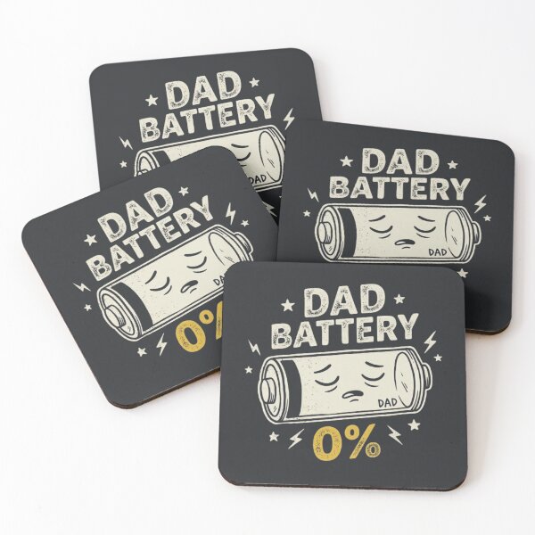 Item preview, Dad Battery 0% Tired Father Vintage Retro Gift designed and sold by SociallyDrained.