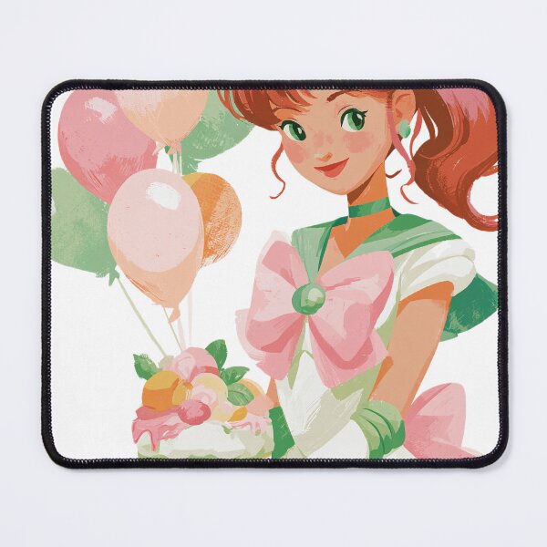 Item preview, Sailor Jupiter birthday cake balloons card designed and sold by spiritedmuse.