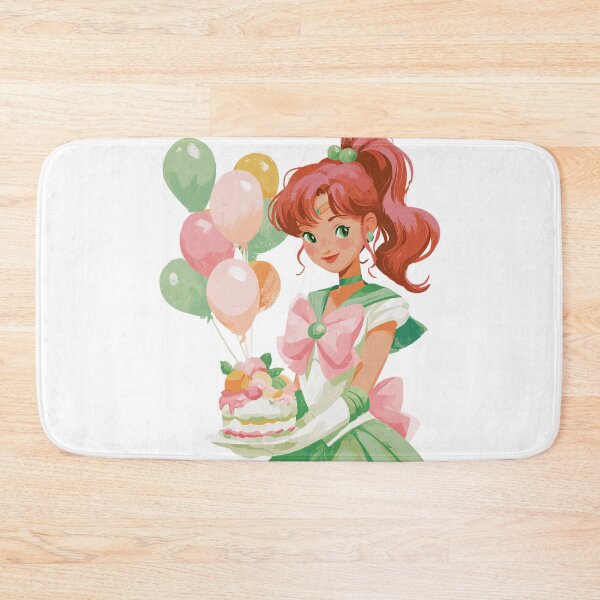 Item preview, Sailor Jupiter birthday cake balloons card designed and sold by spiritedmuse.