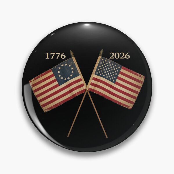 Item preview, 250th ANNIVERSARY OF USA, 2026 1776, CROSSED FLAGS designed and sold by classic car craze.