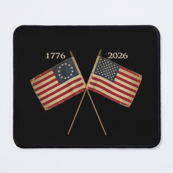 Item preview, 250th ANNIVERSARY OF USA, 2026 1776, CROSSED FLAGS designed and sold by classic car craze.