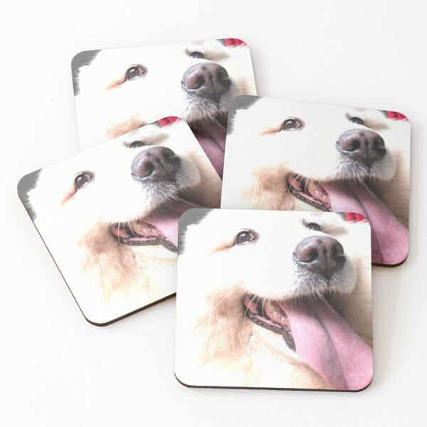 Item preview, Smiling White Dog with Tongue Out designed and sold by katefndz.