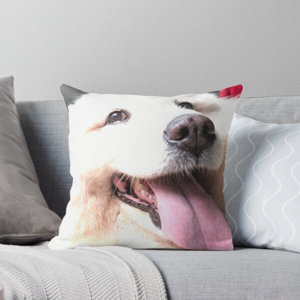 Item preview, Smiling White Dog with Tongue Out designed and sold by katefndz.