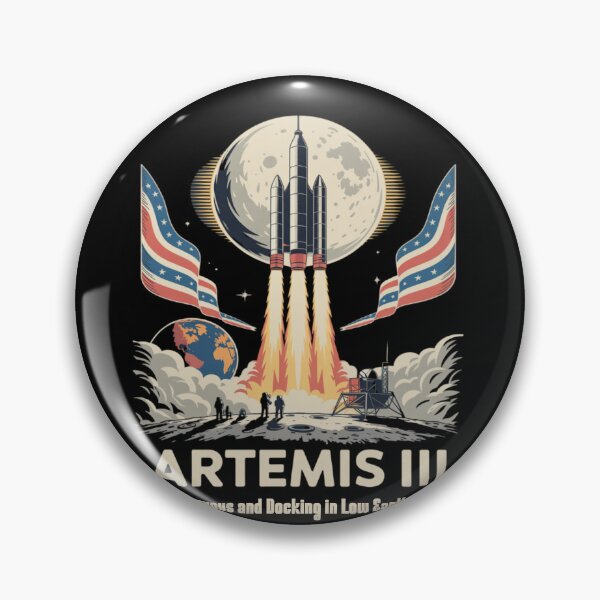 Item preview, Artemis 3 - low earth orbit - moon mission - crewed mission - spaceflight - astronaut - crewed lunar flyby - rocket - spacecraft - capsule - orbit - exploration - lunar - moon lover  designed and sold by JansenGS.