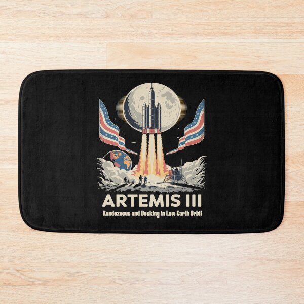 Item preview, Artemis 3 - low earth orbit - moon mission - crewed mission - spaceflight - astronaut - crewed lunar flyby - rocket - spacecraft - capsule - orbit - exploration - lunar - moon lover  designed and sold by JansenGS.