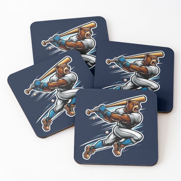 Item preview, Baseball Bear – Powerful Sports Mascot Art designed and sold by Dogandesighn.