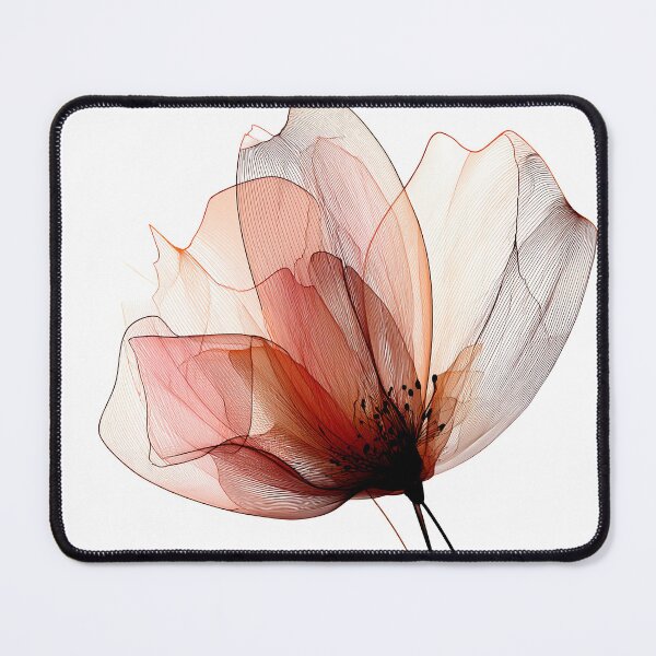 Item preview, Ethereal Red Abstract Flower | Delicate Translucent Art Print designed and sold by SlowRegardArt.