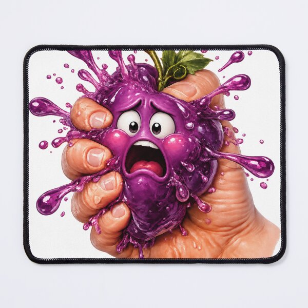 Item preview, Squeezed Purple Grape Character Funny Cartoon Splatter designed and sold by jgvisualarts.