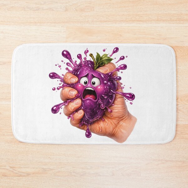 Item preview, Squeezed Purple Grape Character Funny Cartoon Splatter designed and sold by jgvisualarts.