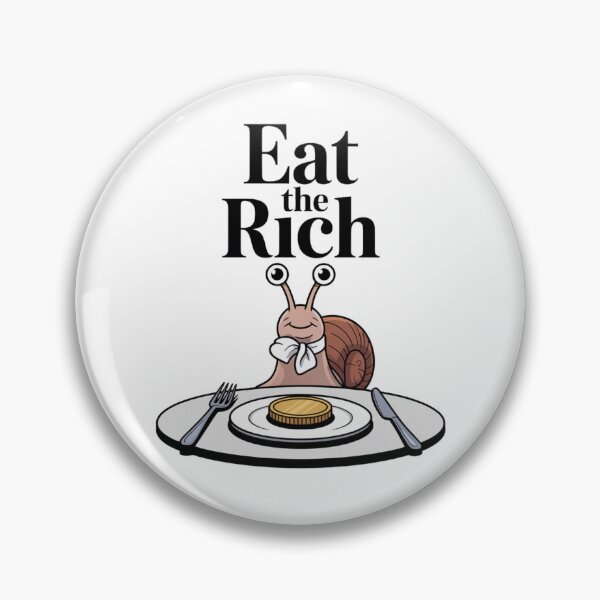 Item preview, Eat the Rich | Funny Snail Design – Dark Humor Anti Capitalist Cartoon designed and sold by ArcticFoxStudio.