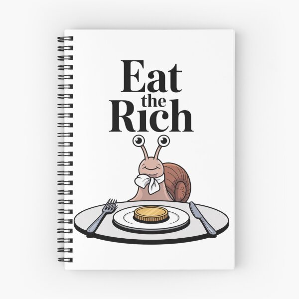 Item preview, Eat the Rich | Funny Snail Design – Dark Humor Anti Capitalist Cartoon designed and sold by ArcticFoxStudio.