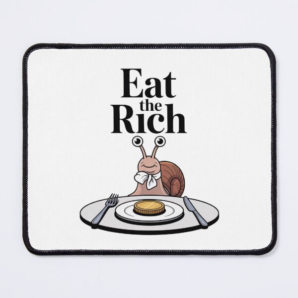 Item preview, Eat the Rich | Funny Snail Design – Dark Humor Anti Capitalist Cartoon designed and sold by ArcticFoxStudio.