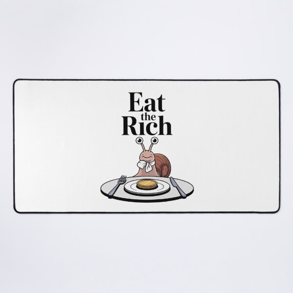Item preview, Eat the Rich | Funny Snail Design – Dark Humor Anti Capitalist Cartoon designed and sold by ArcticFoxStudio.