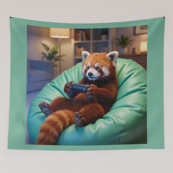 Item preview, Red Panda Plays Video Games designed and sold by Tridentulus.