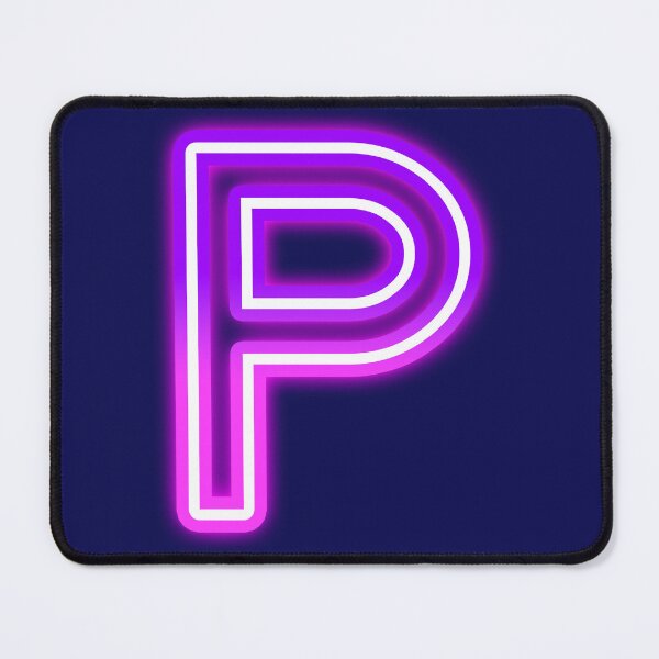 Item preview, Letter P Neon Pink Purple Glow - Retro Futuristic Monogram Initial designed and sold by SolutionsArt.