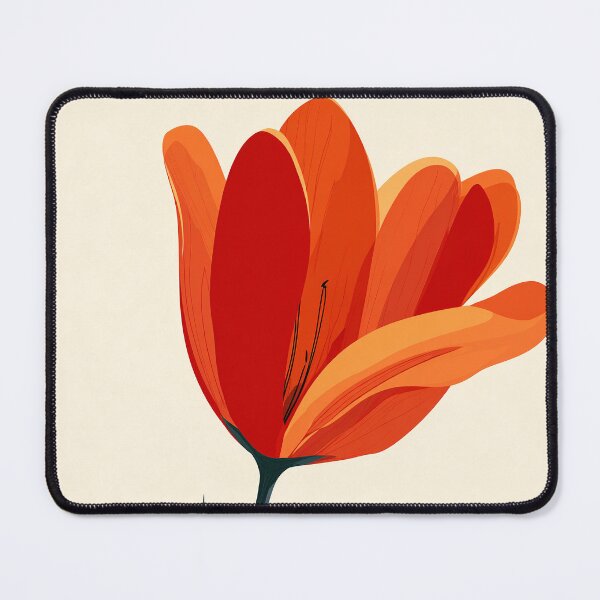 Item preview, Vibrant Orange Tulip Minimalist Botanical Fine Art designed and sold by SlowRegardArt.
