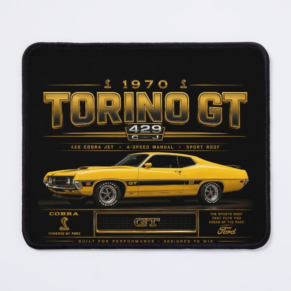 Item preview, 1970 Ford Torino GT Cobra 429 Classic Muscle Car Vintage Art designed and sold by TheArtOfCar.