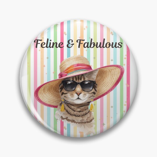 Item preview, Glamorous Kitty with Stripes designed and sold by Soulstar Designs.
