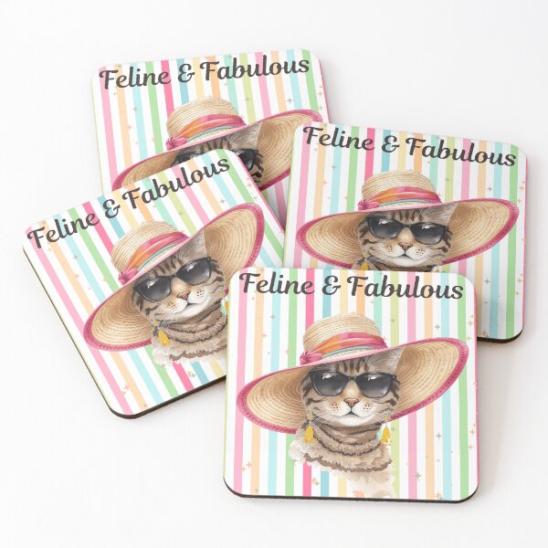 Item preview, Glamorous Kitty with Stripes designed and sold by Soulstar Designs.
