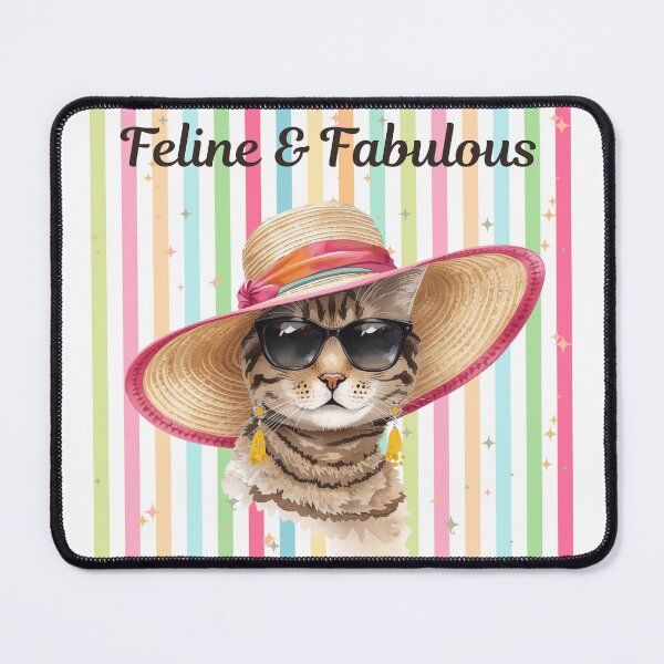 Item preview, Glamorous Kitty with Stripes designed and sold by Soulstar Designs.