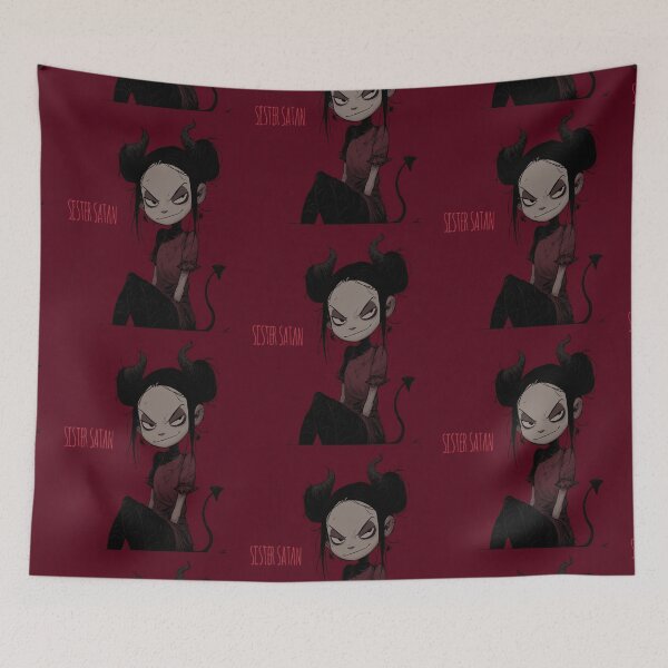 Item preview, Sister Satan Cute Necromancer Devil Woman Gothic Occult Art designed and sold by Ignorant-Artist.