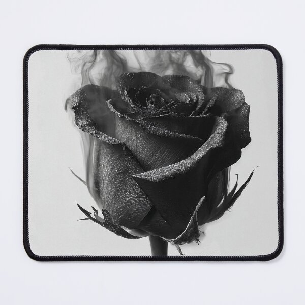 Item preview, Black Rose with Smoke | Dark Moody Floral Art Print designed and sold by SlowRegardArt.