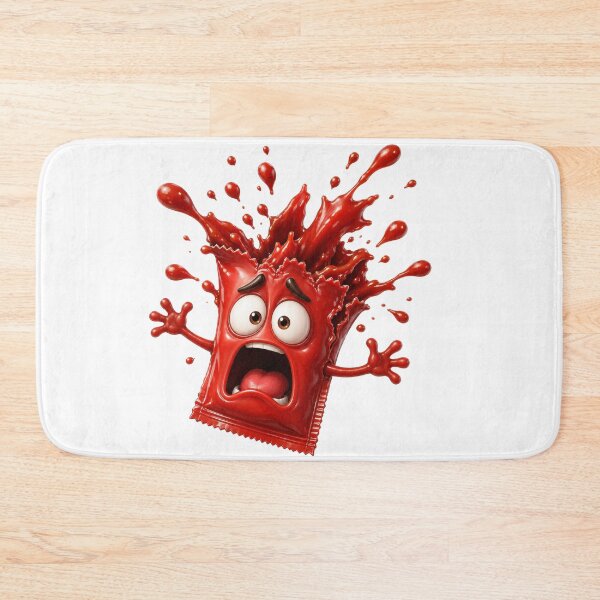 Item preview, Scared Red Paint Splatter Cartoon Character designed and sold by jgvisualarts.