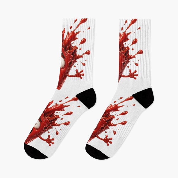 Item preview, Scared Red Paint Splatter Cartoon Character designed and sold by jgvisualarts.
