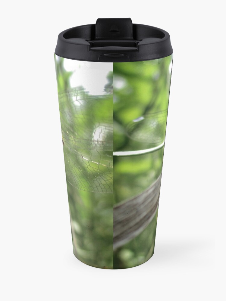 Alternate view of The magic smile of the dragonfly Travel Coffee Mug
