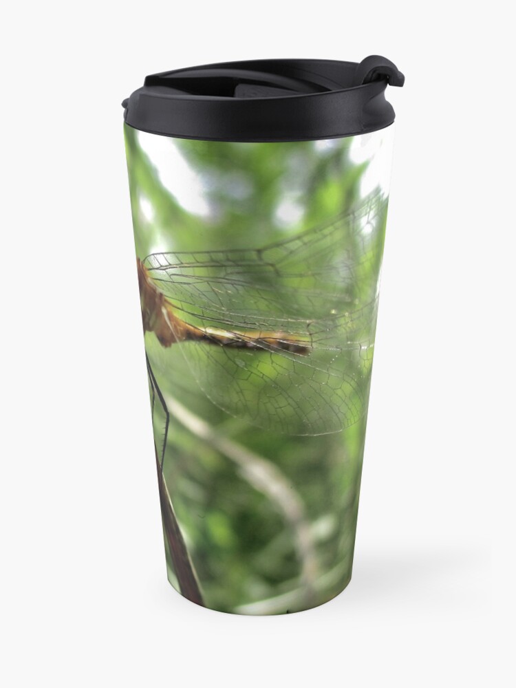 Alternate view of The magic smile of the dragonfly Travel Coffee Mug