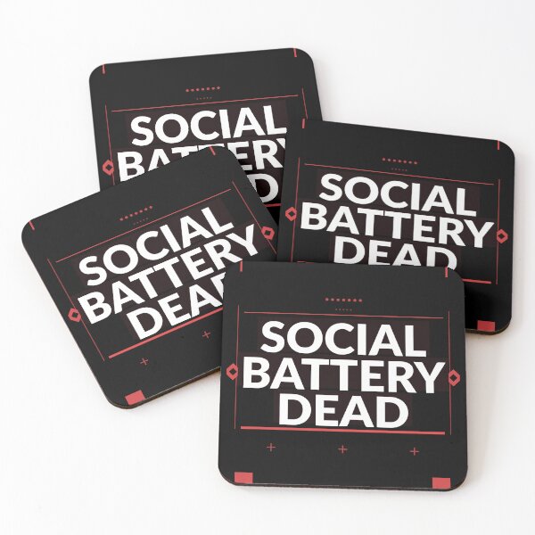 Item preview, SOCIAL BATTERY DEAD Shirt | Funny Introvert Gift for Antisocial People designed and sold by Daily Mood Tees.