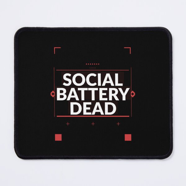 Item preview, SOCIAL BATTERY DEAD Shirt | Funny Introvert Gift for Antisocial People designed and sold by Daily Mood Tees.