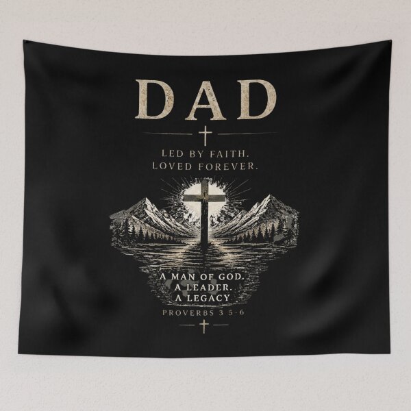 Item preview, Christian Dad Faith Shirt | Proverbs 3:5-6 Cross Design | Father’s Day Christian Gift designed and sold by whatsthatdesign.