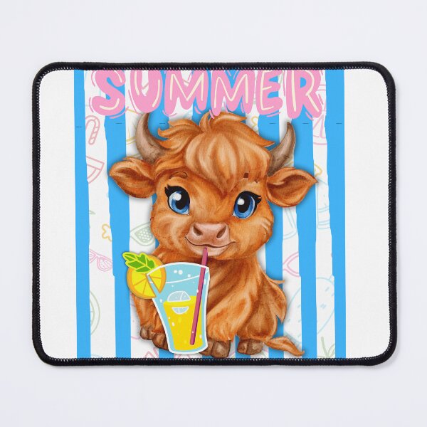Item preview, Cute Summer Highland Cow Lemonade designed and sold by BoldBrushfine.