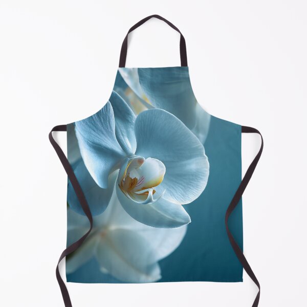Item preview, Serene White Orchid Minimalist Fine Art - Soft Blue Tones Botanical designed and sold by SlowRegardArt.