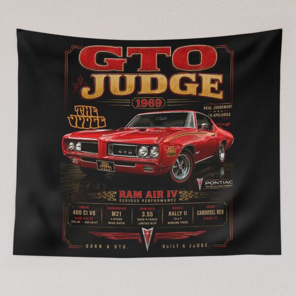 Item preview, 1969 Pontiac GTO Judge Ram Air Classic Muscle Car Vintage Art designed and sold by TheArtOfCar.