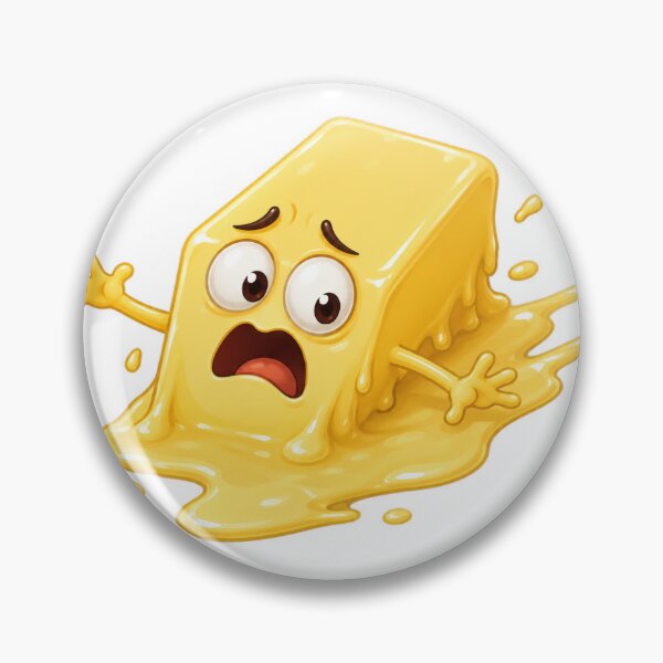 Item preview, Melting Butter Cartoon Character Scared Expression designed and sold by jgvisualarts.