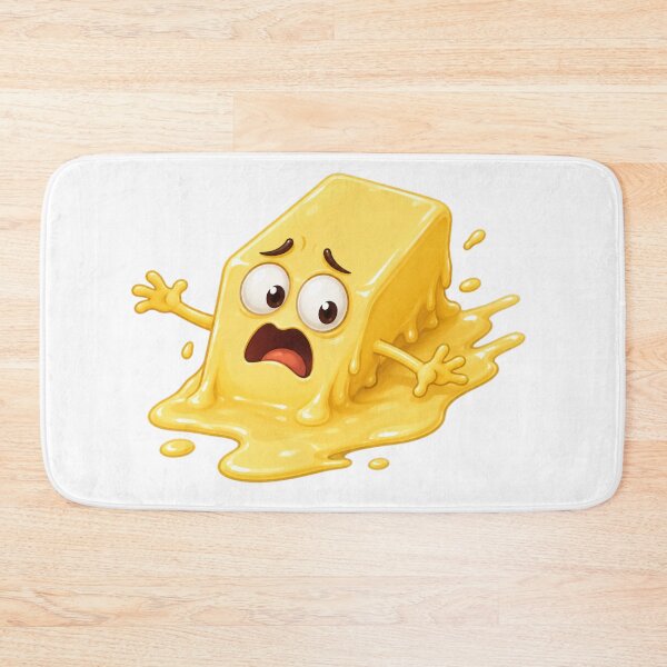 Item preview, Melting Butter Cartoon Character Scared Expression designed and sold by jgvisualarts.